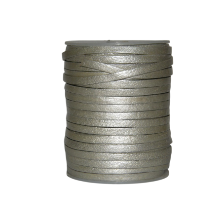 Lanière de cuir - 3mm - Argent - Cuirenstock