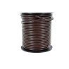 Lacet de cuir rond - Brun foncé - accessoire ou bijou - Cuir en Stock
