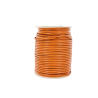 Lacet de cuir rond - Orange - accessoire ou bijou - Cuir en Stock
