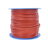 Lacet en cuir carré - 3.5mm - Rouge - Cuir en Stock