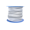 Lacet en cuir carré - 3.5mm - Blanc - Cuirenstock