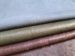 Lot de 3 peaux de cuir stretch - diverses couleurs - Cuir en Stock