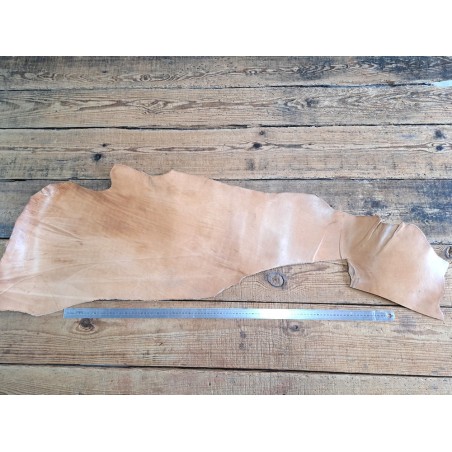 Cuir de collet de vache végétal - Naturel - Cuir en Stock