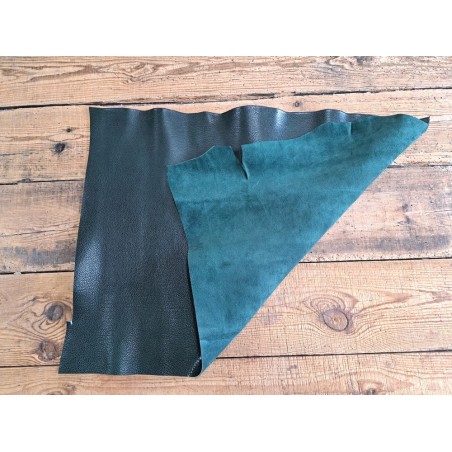 Morceau de collet de vache tannage - Vert émeraude