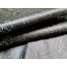 Demi peau de veau noir - graffiti - maroquinerie - Cuir en Stock