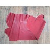 Bande de cuir de veau imprimé serpent - Rouge - Cuir en Stock