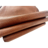 Peau de cuir de karung - Cuir exotique - serpent - Brun noisette - Cuirenstock