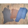 Lot de 3 peaux de cuir stretch - diverses couleurs - Cuir en Stock
