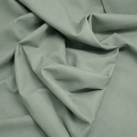 Grand morceau de cuir de veau lisse - Vert de gris - B - Cuir en Stock