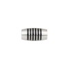 Attache magnétique ovale rayé - 6mmx21mm - Cuirenstock
