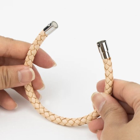 Attache magnétique pivotant T - Nickelé - 8mmx20mm - Cuirenstock