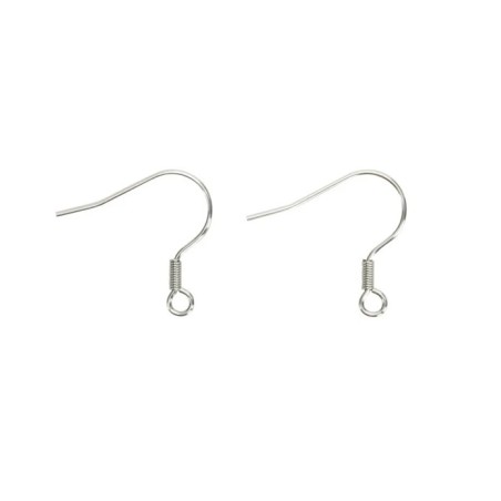 Lot de 2 crochets de Boucles d’Oreilles - Nickelé - Cuirenstock