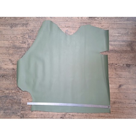 Morceau de cuir de veau ferme - Vert pastel -B