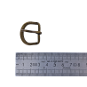 Boucle rectangulaire - bronze - 20 mm - ceinture - bouclerie - accessoires - cuir en stock