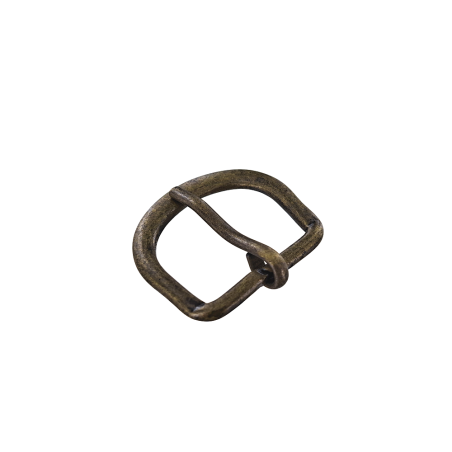 Boucle demi D - bronze - 20 mm - Cuir en Stock