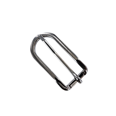 boucle ceinture - rectangulaire arrondie - 20mm - nickelé - cuir en stock