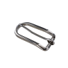 Boucle rectangulaire bout arrondie - Nickelé - 20 mm- Cuir en Stock