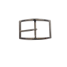 Boucle de ceinture rectangulaire - nickelé- 30 mm - bouclerie - accessoire - cuir en stock