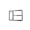 Boucle de ceinture fantaisie - nickelé brossé - 40 mm - bouclerie - accessoire - cuir en stock