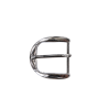 Boucle de ceinture demi D - nickelé - 40 mm - bouclerie - accessoire - cuir en stock