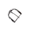 Boucle de ceinture demi D - nickelé - 40 mm - bouclerie - accessoire - cuir en stock