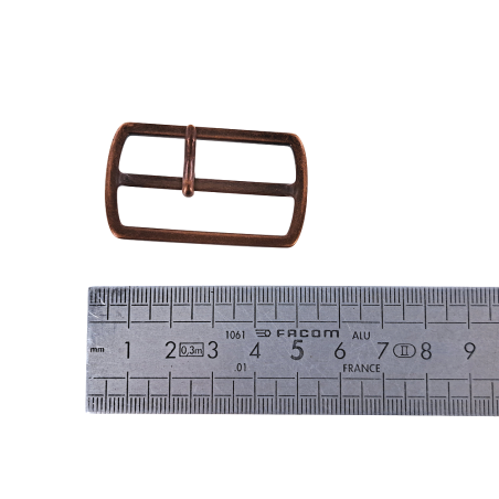 Boucle de ceinture rectangulaire couleur cuivre - 40 mm
