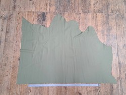 Demi-peau de cuir de veau lisse - Vert de gris - A - Cuir en Stock