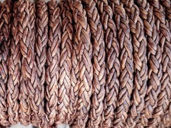 lacet rond tressé - 6mm - bijoux - maroquinerie - cuir en stock