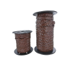 Lacet plat tressé - 5mm - Chocolat - Bijoux - Décoration - Cuirenstock
