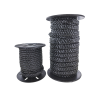 Lacet plat tressé - 12 mm - Noir - Maroquinerie - Cuirenstock