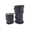 Lacet plat tressé rond - 4 mm - Noir - Maroquinerie - Bijoux