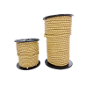 Lacet plat tressé rond - 4 mm - Or blanc - Maroquinerie - Bijoux