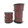 Lacet plat tressé rond - 4 mm - Brun antique - Maroquinerie - Bijoux