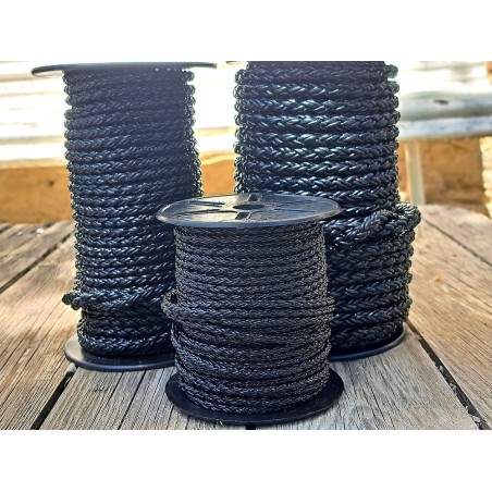 Lacet rond tressé - 4 mm - Noir - Bijoux - Cuirenstock