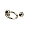 Bouton de col avec anneau - NICKELE - 16mm - Cuirenstock