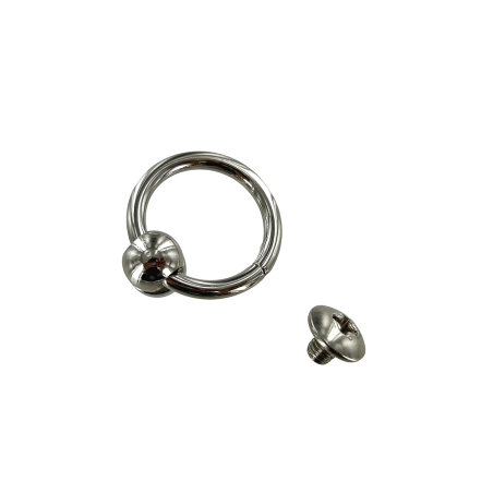 Bouton de col avec anneau - NICKELE - 16mm - Cuirenstock