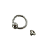 Bouton de col avec anneau - NICKELE - 16mm - Cuirenstock