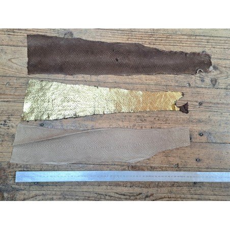 3 peaux uniques - Saumon - A - Cuir en Stock