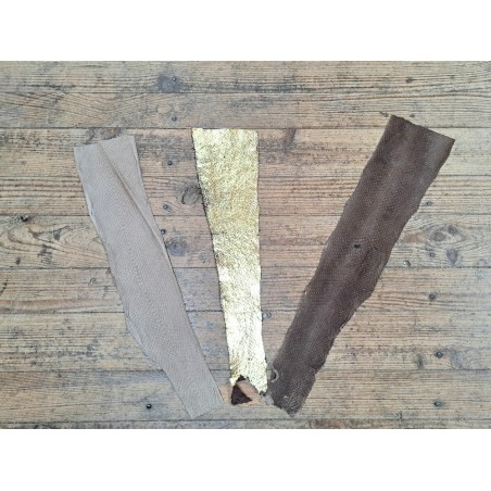 3 peaux uniques - Saumon - A - Cuir en Stock