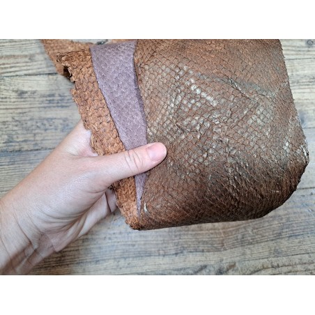 3 peaux uniques - Saumon - B - Cuir en Stock