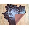 Morceau de cuir de vachette ciré pullup - Châtaigne - B -Cuir en Stock