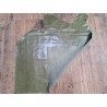 Morceau de cuir de vachette ciré pullup - Vert olive -B- Cuirenstock