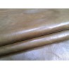 Morceau de cuir de vachette pullup ciré - vert olive - maroquinerie - Cuir en Stock