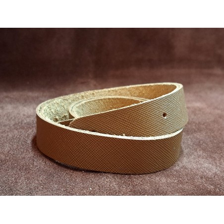 Paire de anses en cuir prêtes à poser - 50 cm - Couleur camel