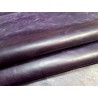 Morceau de cuir de vachette ciré pullup - Violet -B- Cuir en Stock