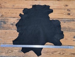 Peau de cuir de chèvre nubuck - Noir - Cuirenstock