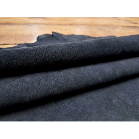 Peau de cuir de chèvre nubuck - Noir - Cuirenstock