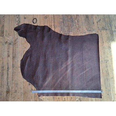 morceau veau - pullup - grain cailloux - cuir en stock
