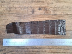 Peau de cuir de crocodile marron mat - Cuir en Stock