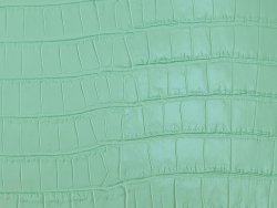 morceau de cuir prêt a l'emploi façon crocodile vert amande cuir en stock